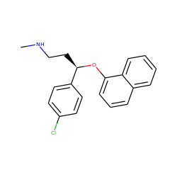 CNCC[C@@H](Oc1cccc2ccccc12)c1ccc(Cl)cc1 ZINC000013588070