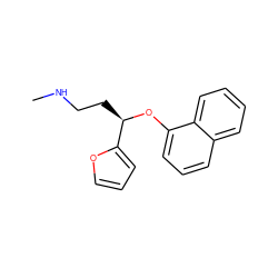 CNCC[C@@H](Oc1cccc2ccccc12)c1ccco1 ZINC000013588086