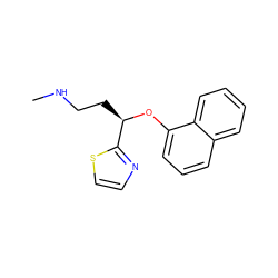 CNCC[C@@H](Oc1cccc2ccccc12)c1nccs1 ZINC000013588088