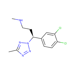 CNCC[C@@H](c1ccc(Cl)c(Cl)c1)n1nnc(C)n1 ZINC000058592631