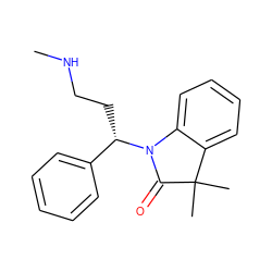 CNCC[C@@H](c1ccccc1)N1C(=O)C(C)(C)c2ccccc21 ZINC000034986254