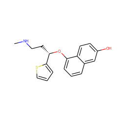 CNCC[C@H](Oc1cccc2cc(O)ccc12)c1cccs1 ZINC000027105720