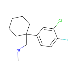 CNCC1(c2ccc(F)c(Cl)c2)CCCCC1 ZINC000066080328