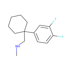 CNCC1(c2ccc(F)c(F)c2)CCCCC1 ZINC000066079858