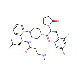 CNCCC(=O)N[C@@H](CC(C)C)c1ccccc1N1CCN(C(=O)[C@@H](Cc2ccc(Cl)cc2Cl)N2CCCC2=O)CC1 ZINC000028823929