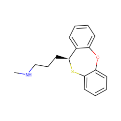 CNCCC[C@@H]1Sc2ccccc2Oc2ccccc21 ZINC000002021866