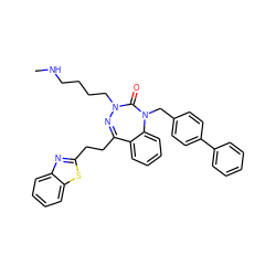 CNCCCCN1N=C(CCc2nc3ccccc3s2)c2ccccc2N(Cc2ccc(-c3ccccc3)cc2)C1=O ZINC001772643107