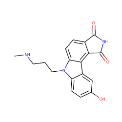 CNCCCn1c2ccc(O)cc2c2c3c(ccc21)C(=O)NC3=O ZINC000040424059