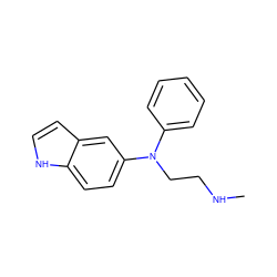 CNCCN(c1ccccc1)c1ccc2[nH]ccc2c1 ZINC000042921005