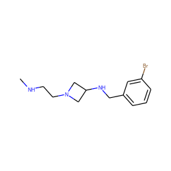 CNCCN1CC(NCc2cccc(Br)c2)C1 ZINC001772582238