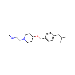 CNCCN1CCC(OCc2ccc(CC(C)C)cc2)CC1 ZINC001772630495