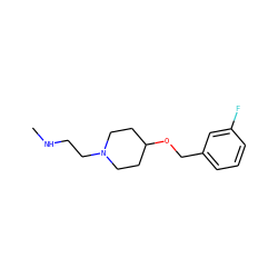 CNCCN1CCC(OCc2cccc(F)c2)CC1 ZINC001772649881