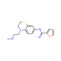 CNCCN1CCSc2cc(NC(=N)c3ccco3)ccc21 ZINC000113972352