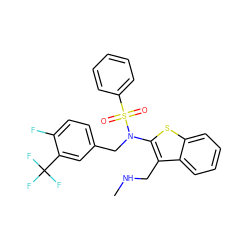 CNCc1c(N(Cc2ccc(F)c(C(F)(F)F)c2)S(=O)(=O)c2ccccc2)sc2ccccc12 ZINC000115233938