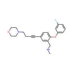 CNCc1cc(C#CCCN2CCOCC2)ccc1Oc1cccc(F)c1 ZINC000028825131