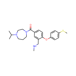 CNCc1cc(C(=O)N2CCCN(C(C)C)CC2)ccc1Oc1ccc(SC)cc1 ZINC000029130223