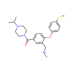 CNCc1cc(C(=O)N2CCN(C(C)C)CC2)ccc1Oc1ccc(SC)cc1 ZINC000029130519