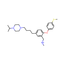 CNCc1cc(CCCCN2CCN(C(C)C)CC2)ccc1Oc1ccc(SC)cc1 ZINC000028825338