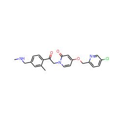 CNCc1ccc(C(=O)Cn2ccc(OCc3ccc(Cl)cn3)cc2=O)c(C)c1 ZINC000169711403