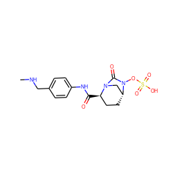 CNCc1ccc(NC(=O)[C@@H]2CC[C@@H]3CN2C(=O)N3OS(=O)(=O)O)cc1 ZINC000096168613