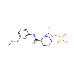 CNCc1cccc(NC(=O)[C@@H]2CC[C@@H]3CN2C(=O)N3OS(=O)(=O)O)c1 ZINC000144623264