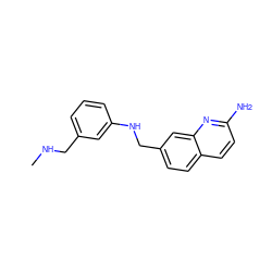 CNCc1cccc(NCc2ccc3ccc(N)nc3c2)c1 ZINC000653751552