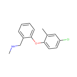 CNCc1ccccc1Oc1ccc(Cl)cc1C ZINC000029129743