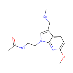 CNCc1cn(CCNC(C)=O)c2nc(OC)ccc12 ZINC000071319327