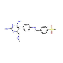 CNCc1nc(N)nc(N)c1-c1ccc(NCc2ccc(S(C)(=O)=O)cc2)cc1 ZINC000036349108