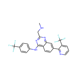 CNCc1nc(Nc2ccc(C(F)(F)F)cc2)c2ccc(-c3ncccc3C(F)(F)F)cc2n1 ZINC000040873320