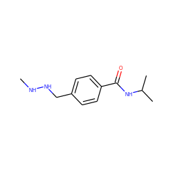 CNNCc1ccc(C(=O)NC(C)C)cc1 ZINC000019166988