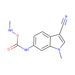 CNOC(=O)Nc1ccc2c(C#N)cn(C)c2c1 ZINC000036338553