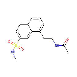 CNS(=O)(=O)c1ccc2cccc(CCNC(C)=O)c2c1 ZINC000066166993