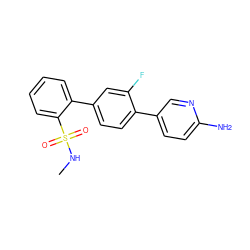 CNS(=O)(=O)c1ccccc1-c1ccc(-c2ccc(N)nc2)c(F)c1 ZINC000224783073