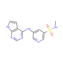 CNS(=O)(=O)c1cncc(Nc2ncnc3[nH]ccc23)c1 ZINC000146118889