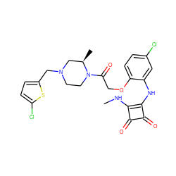 CNc1c(Nc2cc(Cl)ccc2OCC(=O)N2CCN(Cc3ccc(Cl)s3)C[C@H]2C)c(=O)c1=O ZINC000101091596