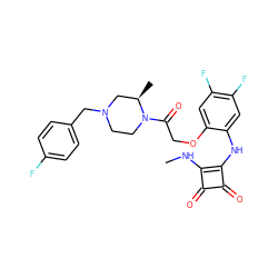 CNc1c(Nc2cc(F)c(F)cc2OCC(=O)N2CCN(Cc3ccc(F)cc3)C[C@H]2C)c(=O)c1=O ZINC000101090288