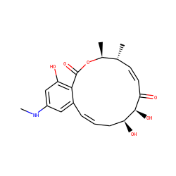 CNc1cc(O)c2c(c1)/C=C/C[C@H](O)[C@H](O)C(=O)/C=C\[C@@H](C)[C@H](C)OC2=O ZINC000038459491