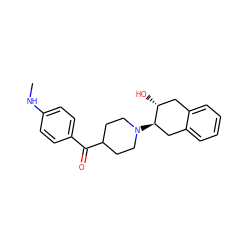 CNc1ccc(C(=O)C2CCN([C@@H]3Cc4ccccc4C[C@H]3O)CC2)cc1 ZINC000096273558