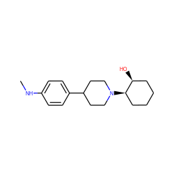 CNc1ccc(C2CCN([C@@H]3CCCC[C@@H]3O)CC2)cc1 ZINC000028234857
