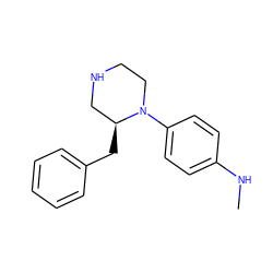 CNc1ccc(N2CCNC[C@@H]2Cc2ccccc2)cc1 ZINC000053295604