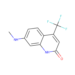 CNc1ccc2c(C(F)(F)F)cc(=O)[nH]c2c1 ZINC000014968273