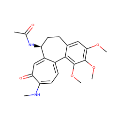 CNc1ccc2c(cc1=O)[C@@H](NC(C)=O)CCc1cc(OC)c(OC)c(OC)c1-2 ZINC000001595462