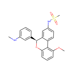 CNc1cccc([C@@H]2Oc3cccc(OC)c3-c3ccc(NS(C)(=O)=O)cc32)c1 ZINC000026175766