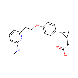 CNc1cccc(CCOc2ccc([C@@H]3C[C@@H]3CC(=O)O)cc2)n1 ZINC000028648115