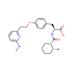 CNc1cccc(CCOc2ccc(C[C@H](NC(=O)[C@H]3CCCC[C@H]3C)C(=O)O)cc2)n1 ZINC000084758878