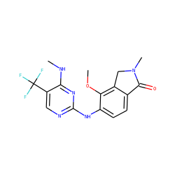 CNc1nc(Nc2ccc3c(c2OC)CN(C)C3=O)ncc1C(F)(F)F ZINC000169704568