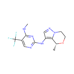 CNc1nc(Nc2cnn3c2[C@@H](C)OCC3)ncc1C(F)(F)F ZINC000103260584