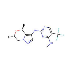 CNc1nc(Nc2cnn3c2[C@H](C)O[C@@H](C)C3)ncc1C(F)(F)F ZINC000103260580