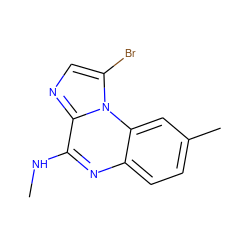 CNc1nc2ccc(C)cc2n2c(Br)cnc12 ZINC000653739233